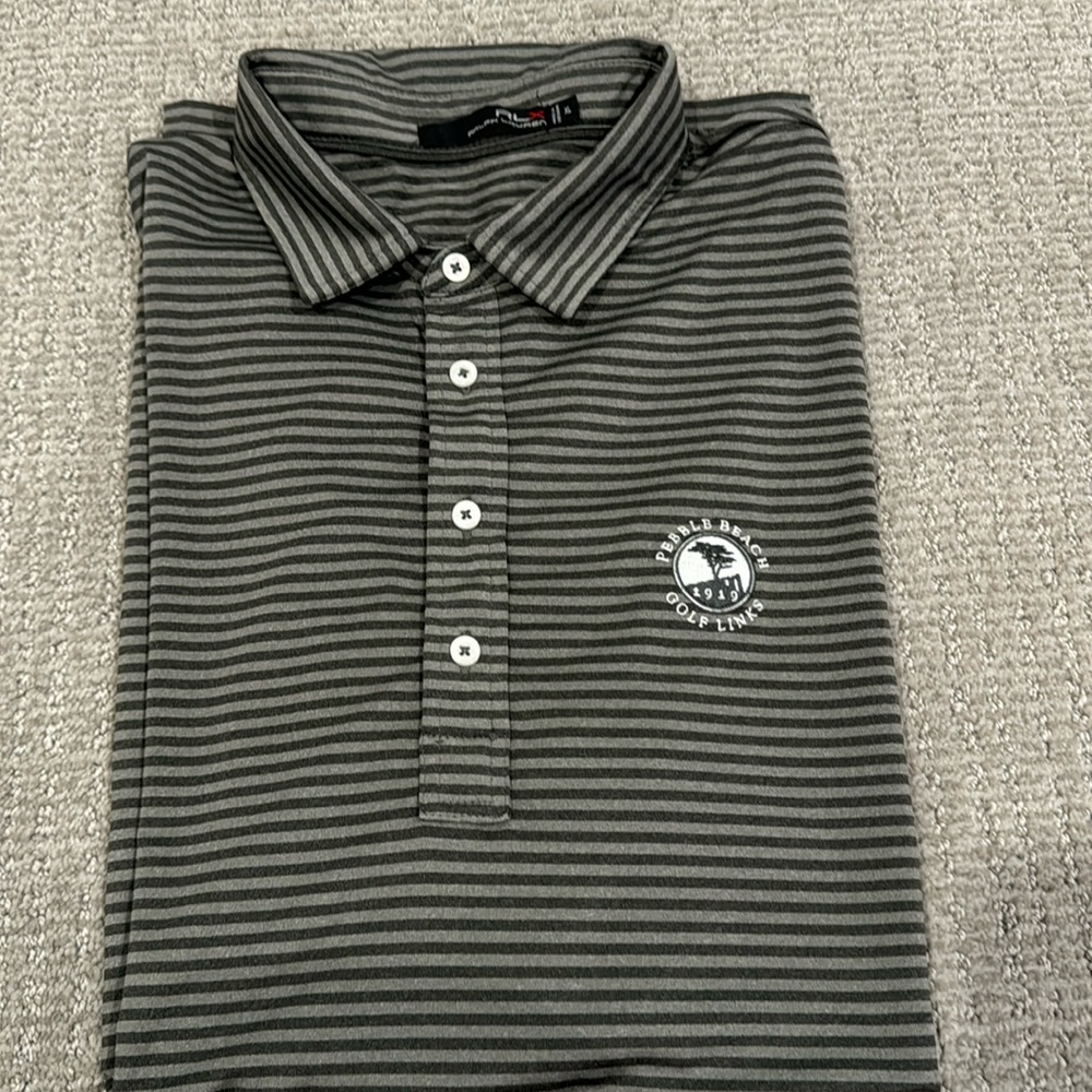 Men’s RLX Polo with Pebble Beach 1919 logo- XL- EUC